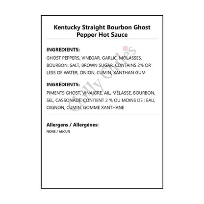 Kentucky Straight Bourbon Ghost Pepper Hot Sauce - Hot Sauce