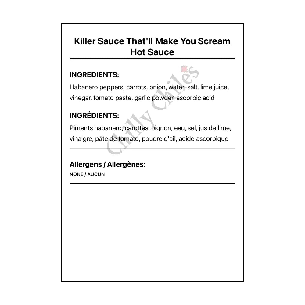 Killer Sauce That’ll Make You Scream Hot Sauce - Hot Sauce