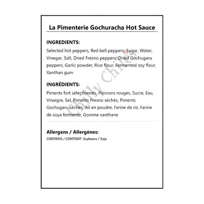 La Pimenterie Gochuracha Hot Sauce - Hot Sauce