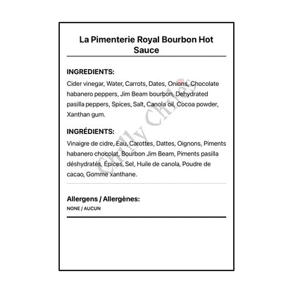La Pimenterie Royal Bourbon Hot Sauce - Hot Sauce