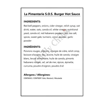 La Pimenterie S.O.S. Burger Hot Sauce - Hot Sauce