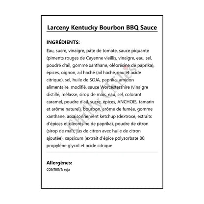 Larceny Kentucky Bourbon BBQ Sauce - BBQ Sauce