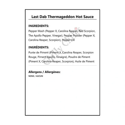 Last Dab Thermageddon Hot Sauce