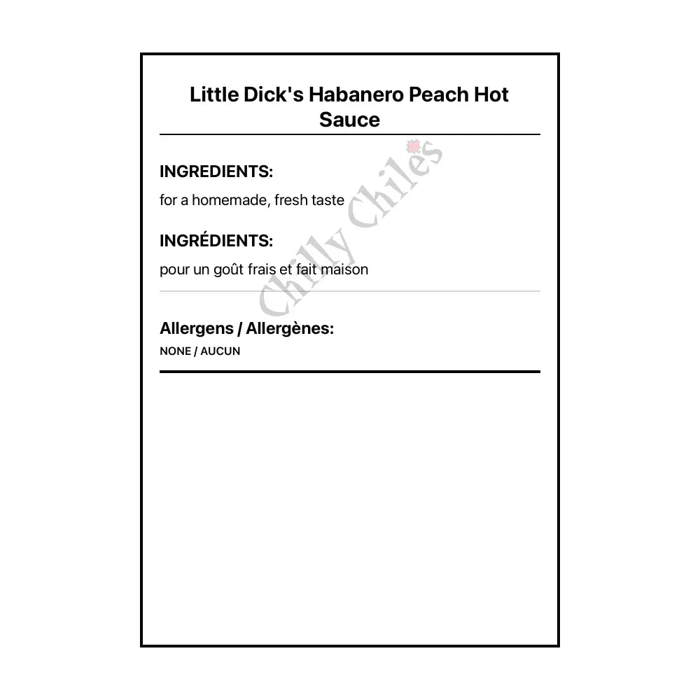 Little Dick’s Habanero Peach Hot Sauce - Hot Sauce
