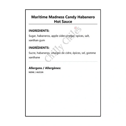 Maritime Madness Candy Habanero Hot Sauce - Hot Sauce