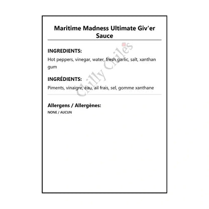 Maritime Madness Ultimate Giv’er Sauce - Hot Sauce