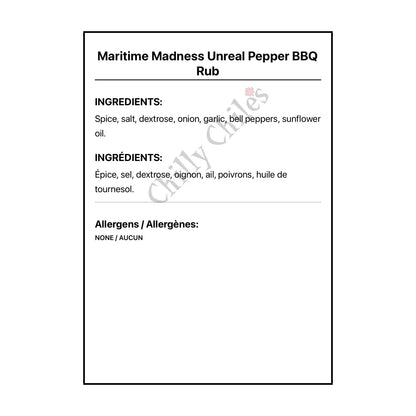 Maritime Madness Unreal Pepper BBQ Rub - Spice/Peppers