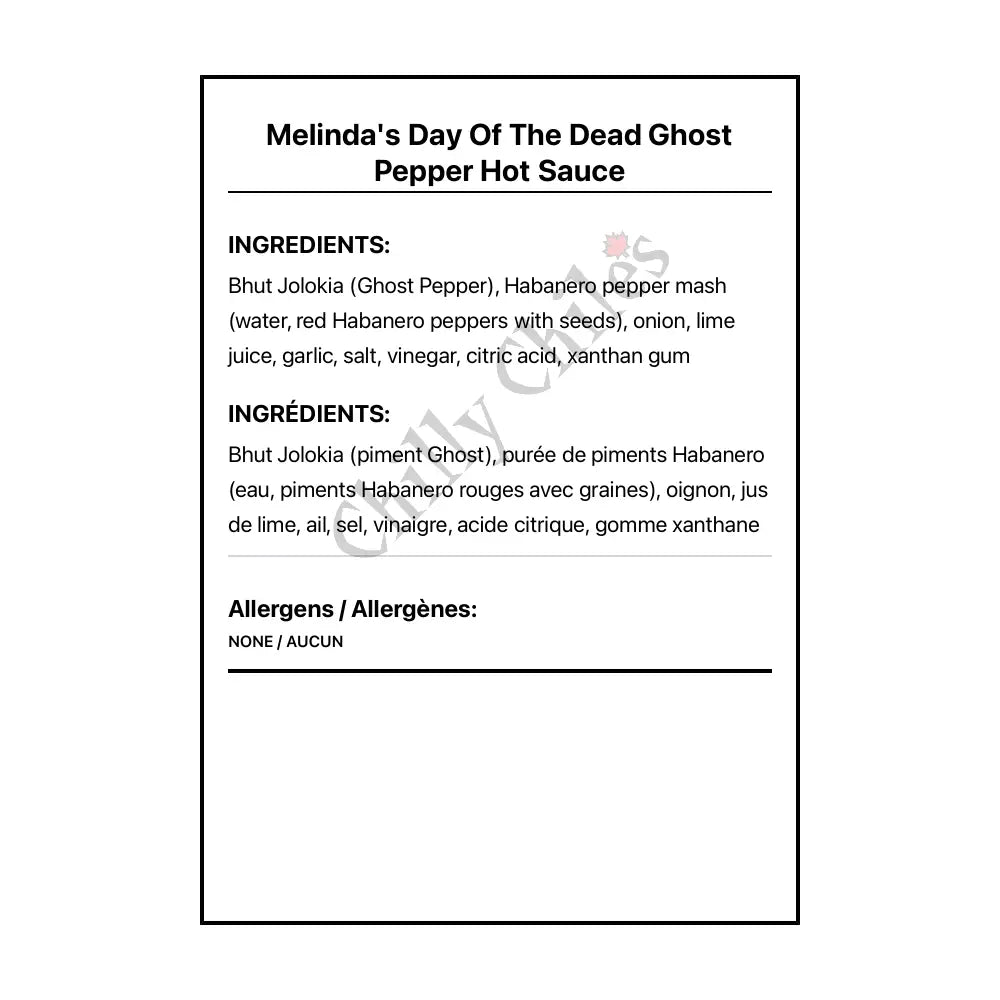 Melinda’s Day Of The Dead Ghost Pepper Hot Sauce - Hot Sauce