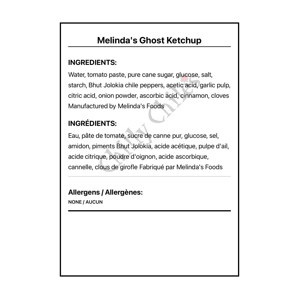 Melinda’s Ghost Ketchup - Condiments