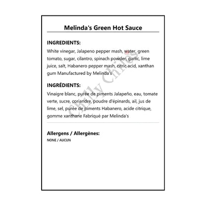 Melinda’s Green Hot Sauce - Hot Sauce