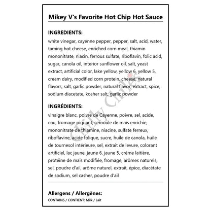 Mikey V’s Favorite Hot Chip Hot Sauce - Hot Sauce