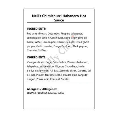 Neil’s Chimichurri Habanero Hot Sauce - Hot Sauce