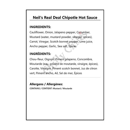 Neil’s Real Deal Chipotle Hot Sauce - Hot Sauce