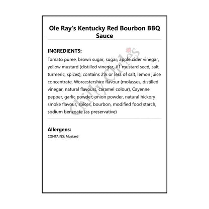 Ole Ray’s Kentucky Red Bourbon BBQ Sauce - BBQ Sauce