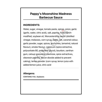 Pappy’s Moonshine Madness Barbecue Sauce - BBQ Sauce