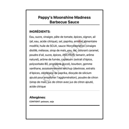Pappy’s Moonshine Madness Barbecue Sauce - BBQ Sauce