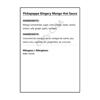 Pickapeppa Gingery Mango Hot Sauce - Hot Sauce