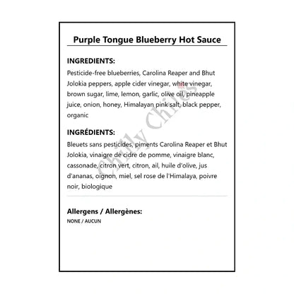 Purple Tongue Blueberry Hot Sauce - Hot Sauce