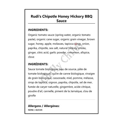 Rudi’s Chipotle Honey Hickory BBQ Sauce - BBQ Sauce