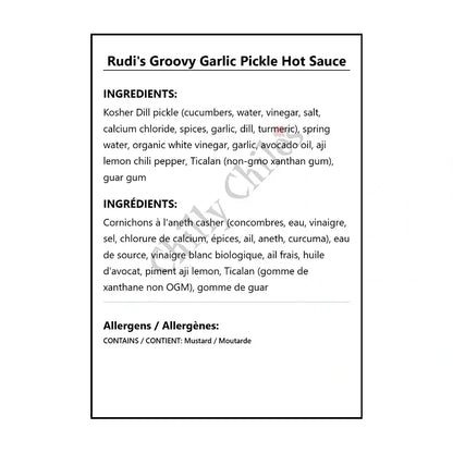 Rudi’s Groovy Garlic Pickle Hot Sauce - Hot Sauce
