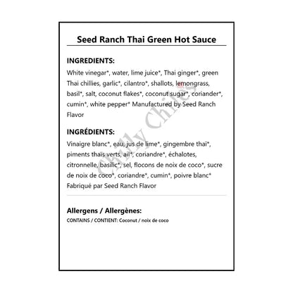Seed Ranch Thai Green Hot Sauce - Hot Sauce