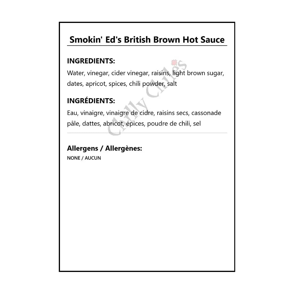 Smokin’ Ed’s British Hot Sauce - Hot Sauce