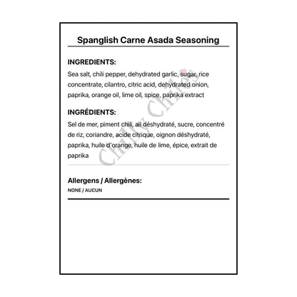 Spanglish Carne Asada Seasoning - Spice/Peppers