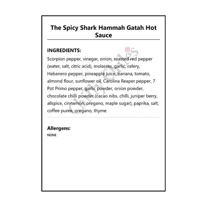 The Spicy Shark Hammah Gatah Hot Sauce - Hot Sauce