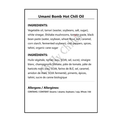 Umami Bomb Hot Chili Oil - Condiments