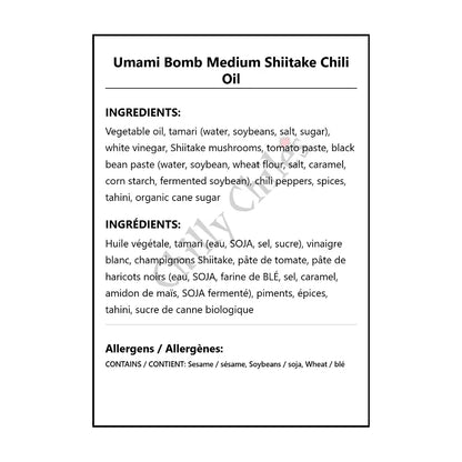 Umami Bomb Medium Shiitake Chili Oil - Condiments