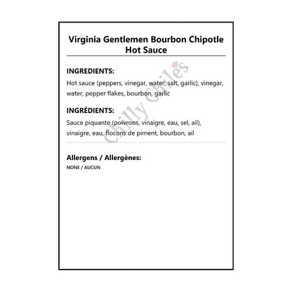 Virginia Gentlemen Bourbon Chipotle Hot Sauce - Hot Sauce