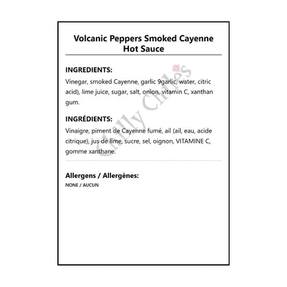 Volcanic Peppers Smoked Cayenne Hot Sauce - Hot Sauce