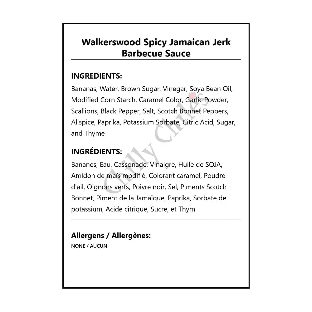 Walkerswood Spicy Jamaican Jerk Barbecue Sauce - BBQ Sauce
